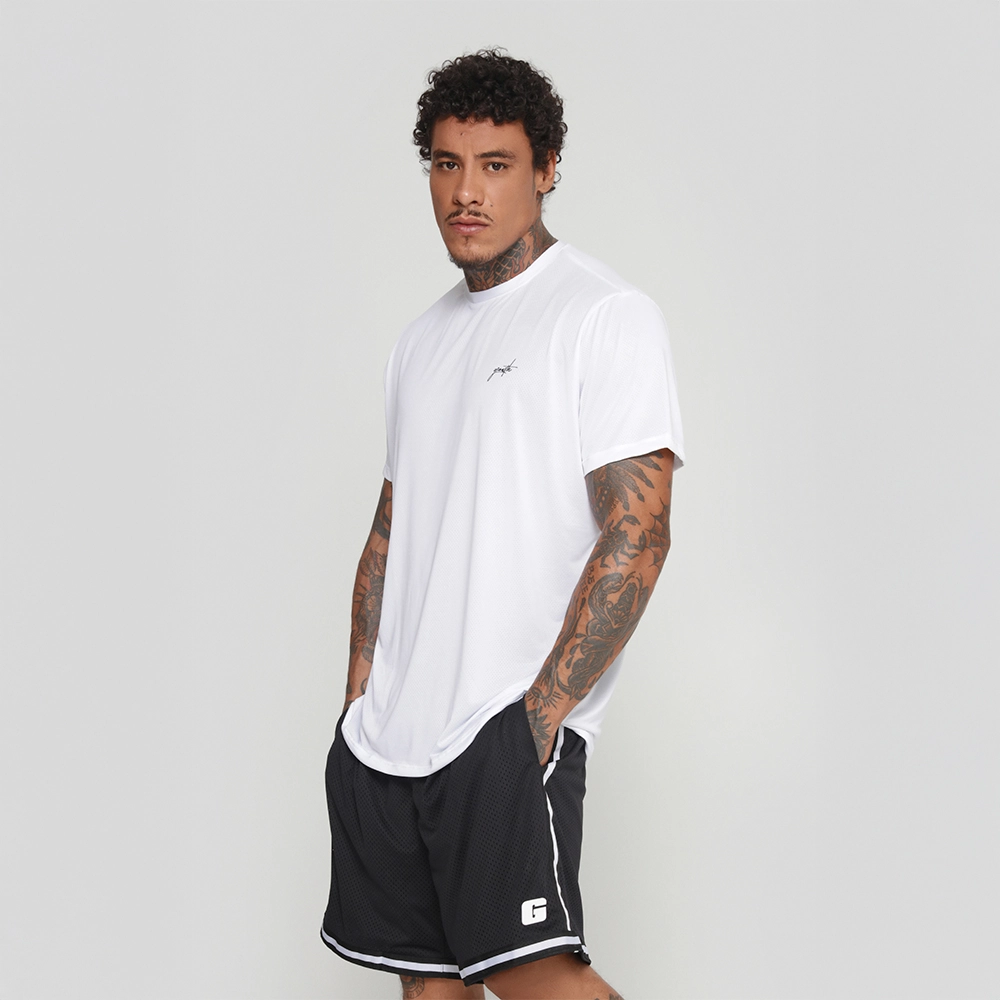 Camiseta Tecno Growth Manuscrito Branco