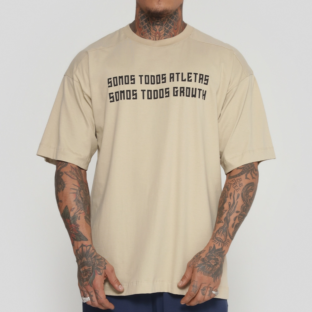 Camiseta Oversized Todos Growth Areia