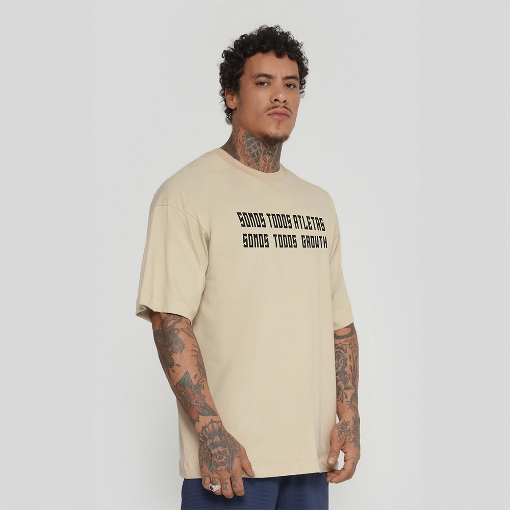 Camiseta Oversized Todos Growth Areia