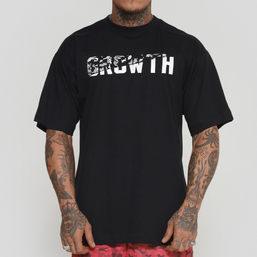 Camiseta Growth Oversized You Can Preto