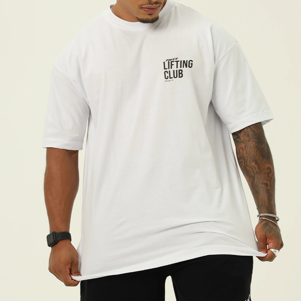 Camiseta Growth Oversized Lifting Branco