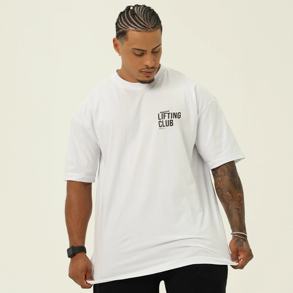 Camiseta Growth Oversized Lifting Branco