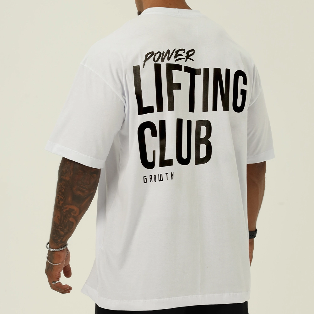Camiseta Growth Oversized Lifting Branco