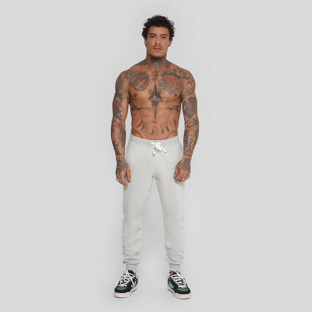 Calça Moletom Growth Manuscrito Cinza
