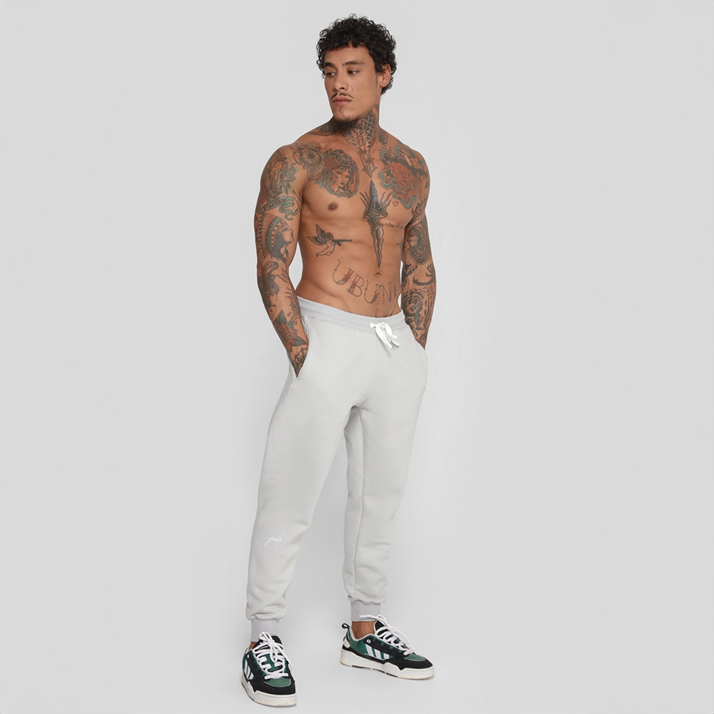 Calça Moletom Growth Manuscrito Cinza
