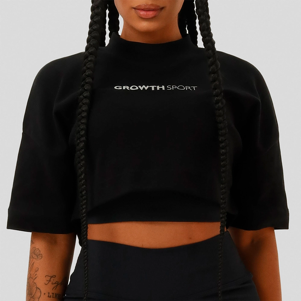 Cropped Growth Sport Oversized Preto