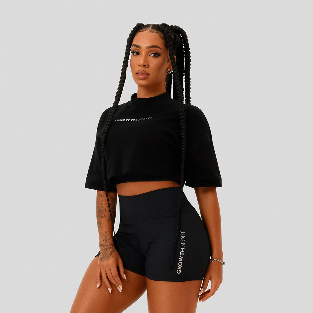 Cropped Growth Sport Oversized Preto