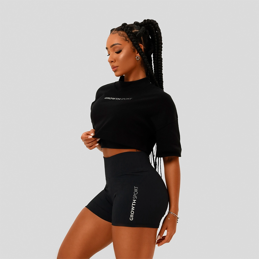 Cropped Growth Sport Oversized Preto