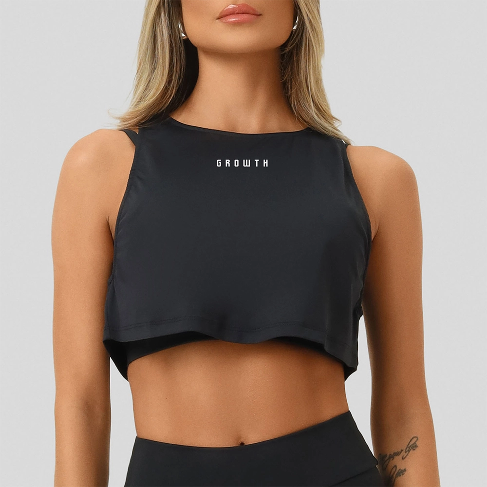Regata Cropped Cava Preto