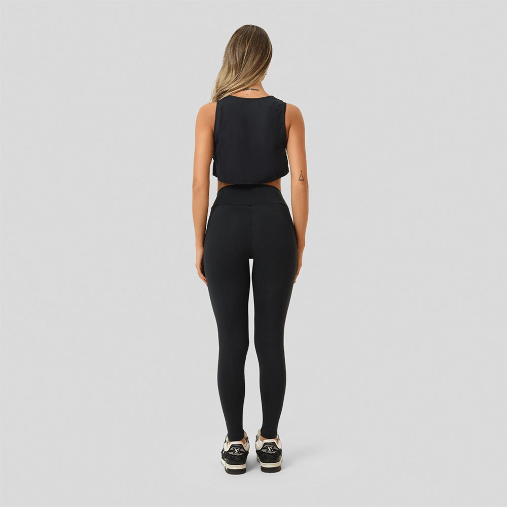 Regata Cropped Cava Preto