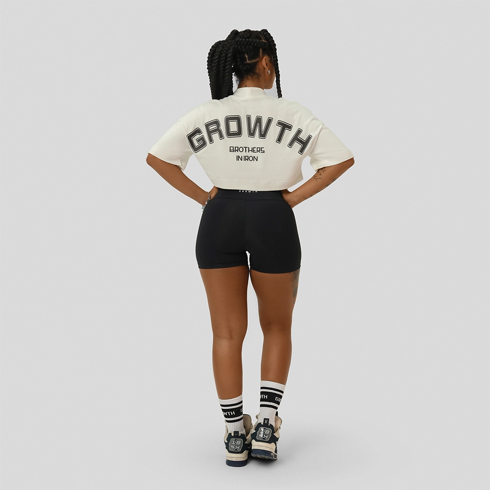 Cropped Growth Oversized Off White/Preto