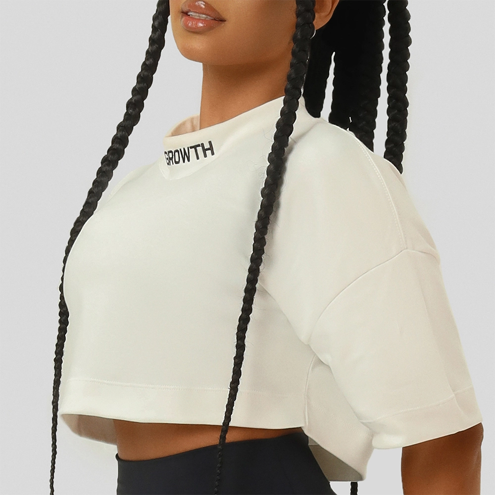 Cropped Growth Oversized Off White/Preto