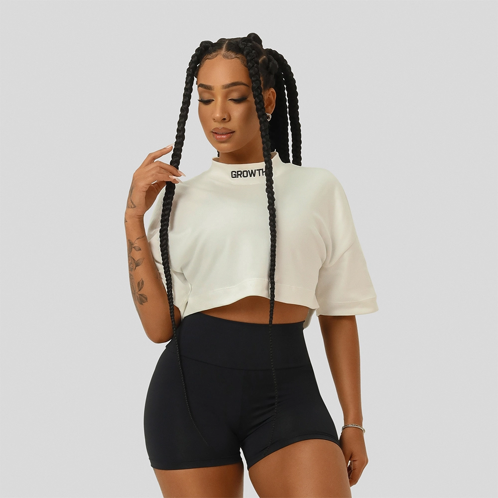 Cropped Growth Oversized Off White/Preto