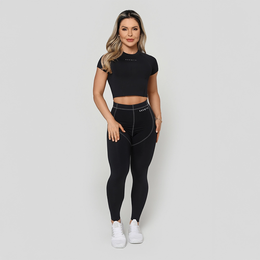 Tshirt Growth Raglan Preto