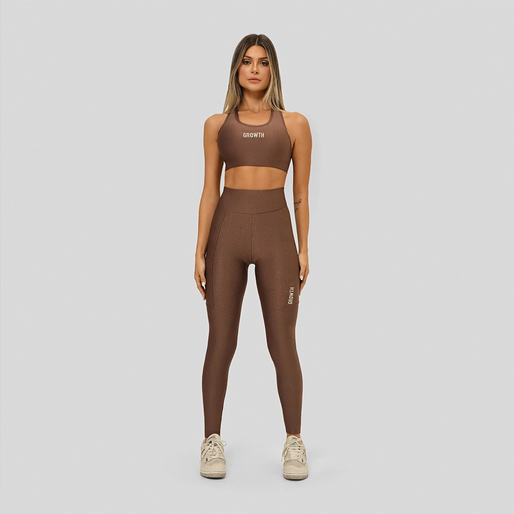 Legging Growth Plati Marrom