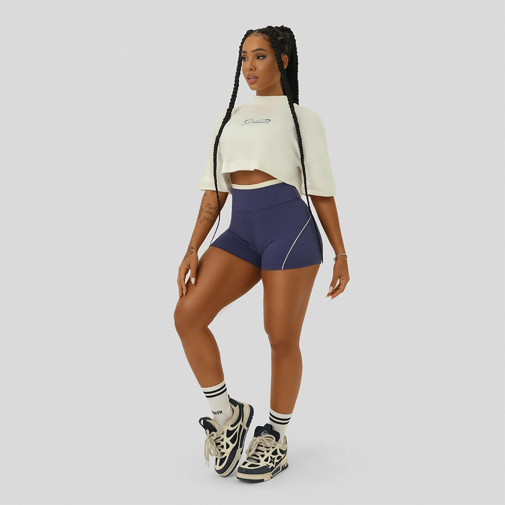 Cropped Growth Oversized Fine Branco/Azul