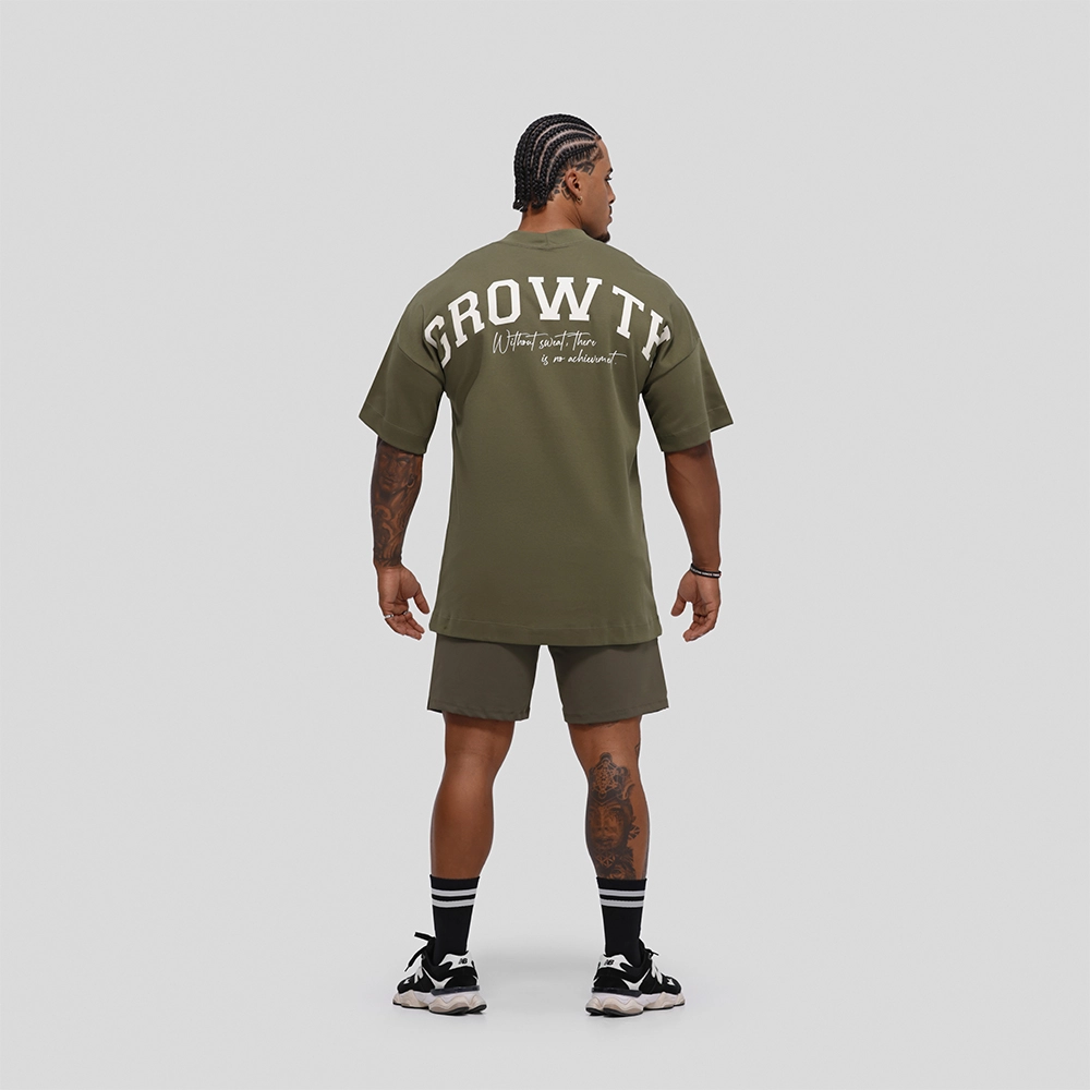 Camiseta Growth Oversized Achievement Verde