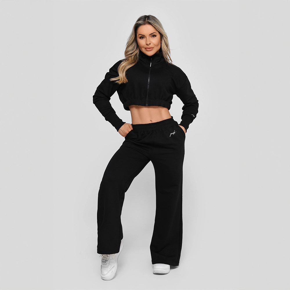 Jaqueta Moletom Cropped Growth Preto