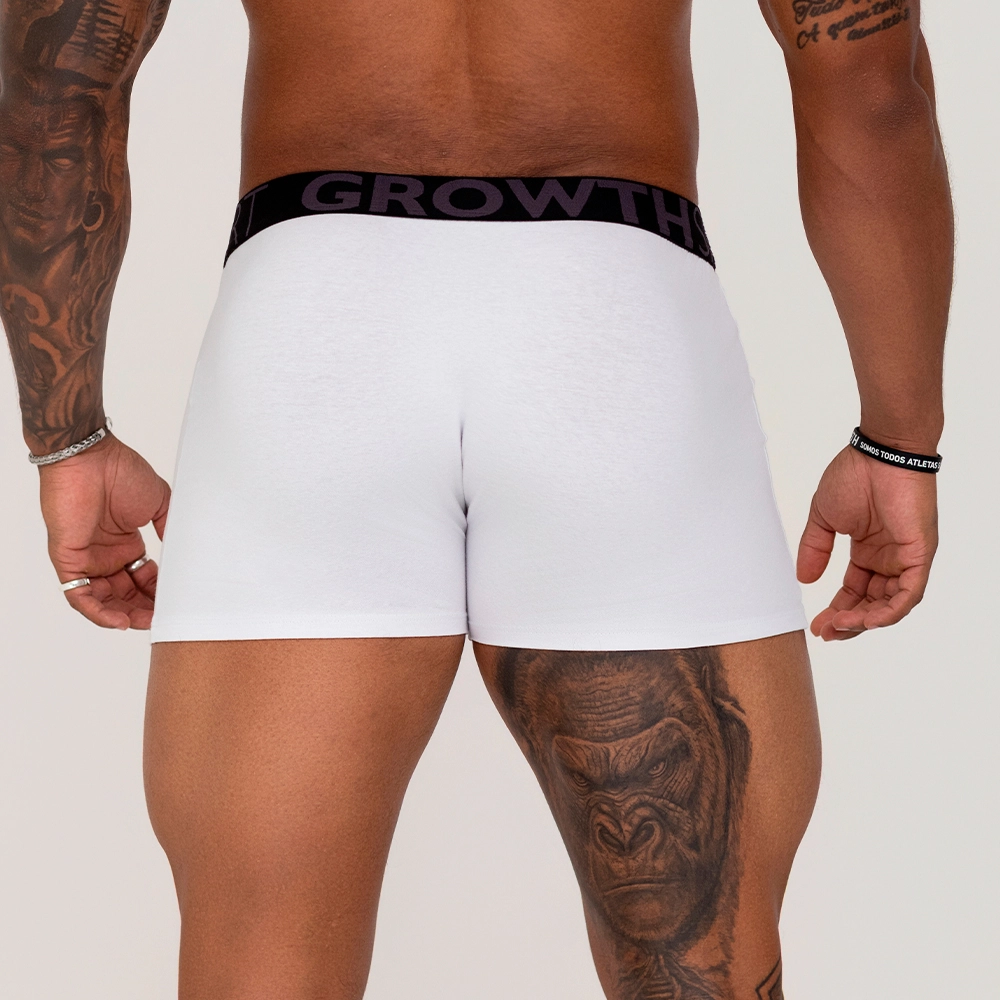 Cueca Boxer Branco Growth Premium