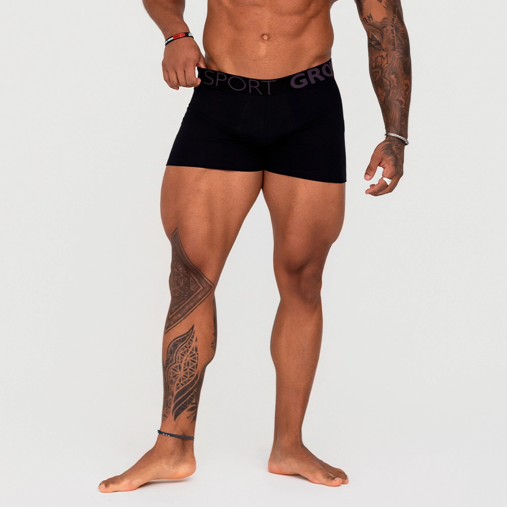 Cueca Boxer Preta Growth Premium