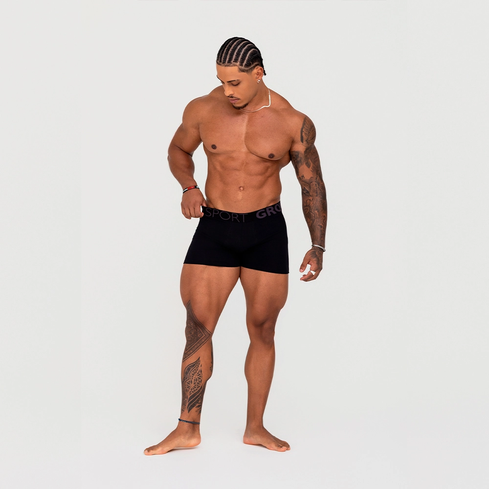 Cueca Boxer Preta Growth Premium