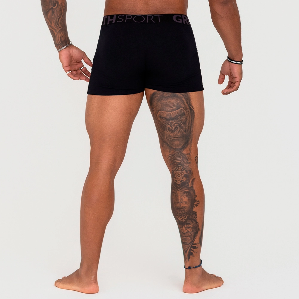 Cueca Boxer Preta Growth Premium