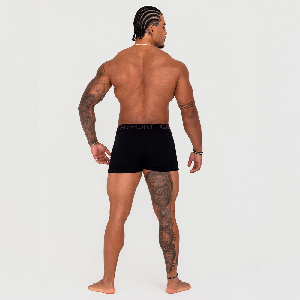 Cueca Boxer Preta Growth Premium
