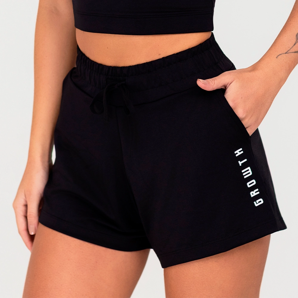 Short Growth Soltinho Com Elastico Preto
