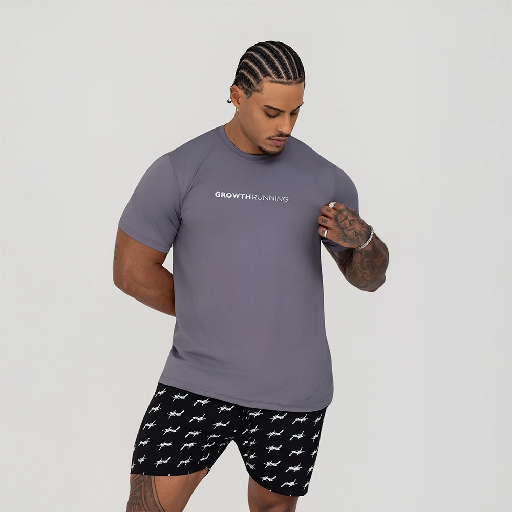 Camiseta Growth Running Cinza Grafite