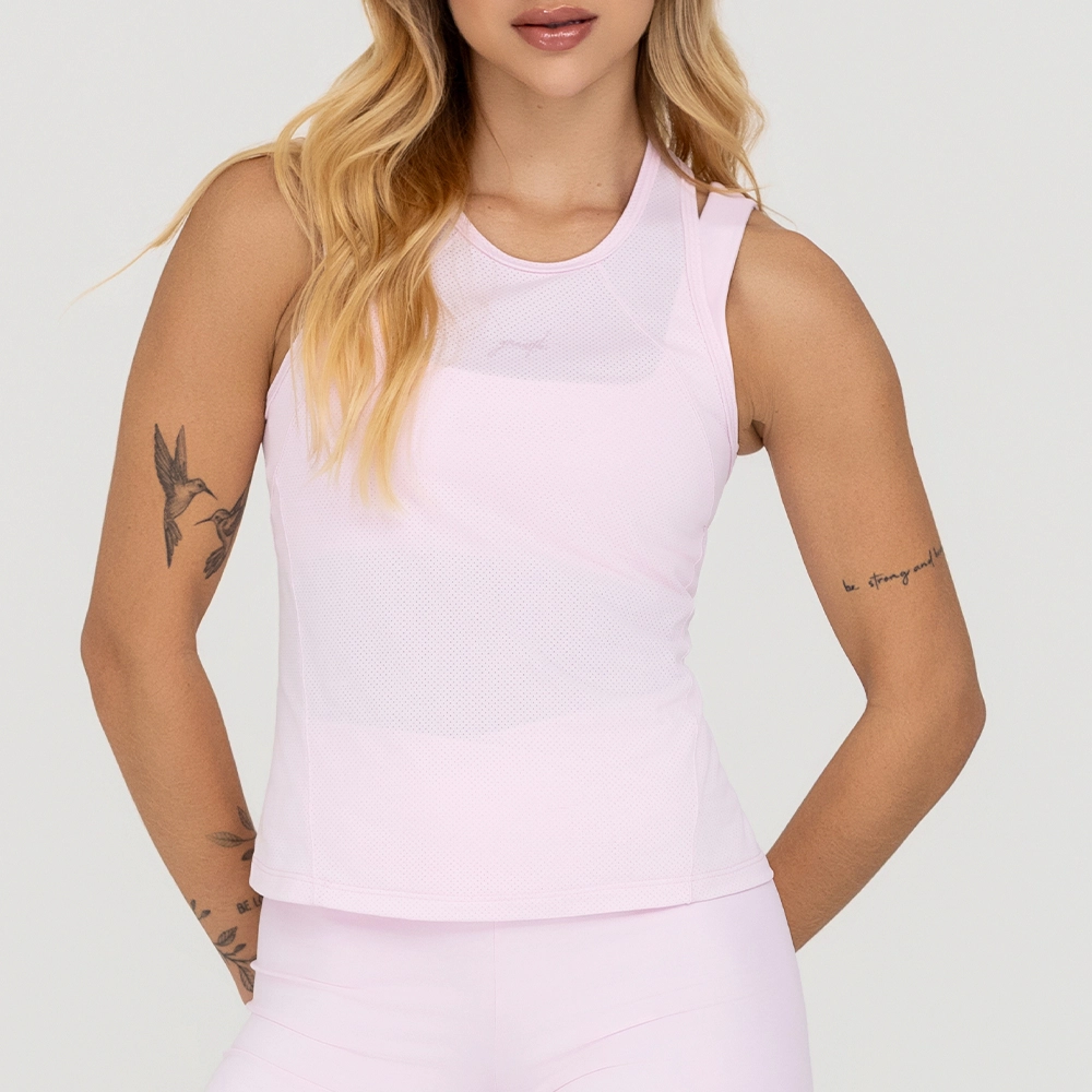 Regata Growth Nadador Soltinha Rosa Claro