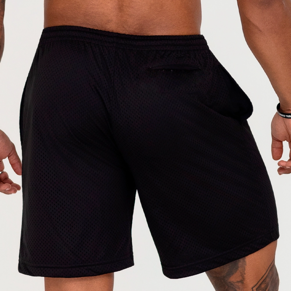 Bermuda Growth Confort Estampa Lateral Preto