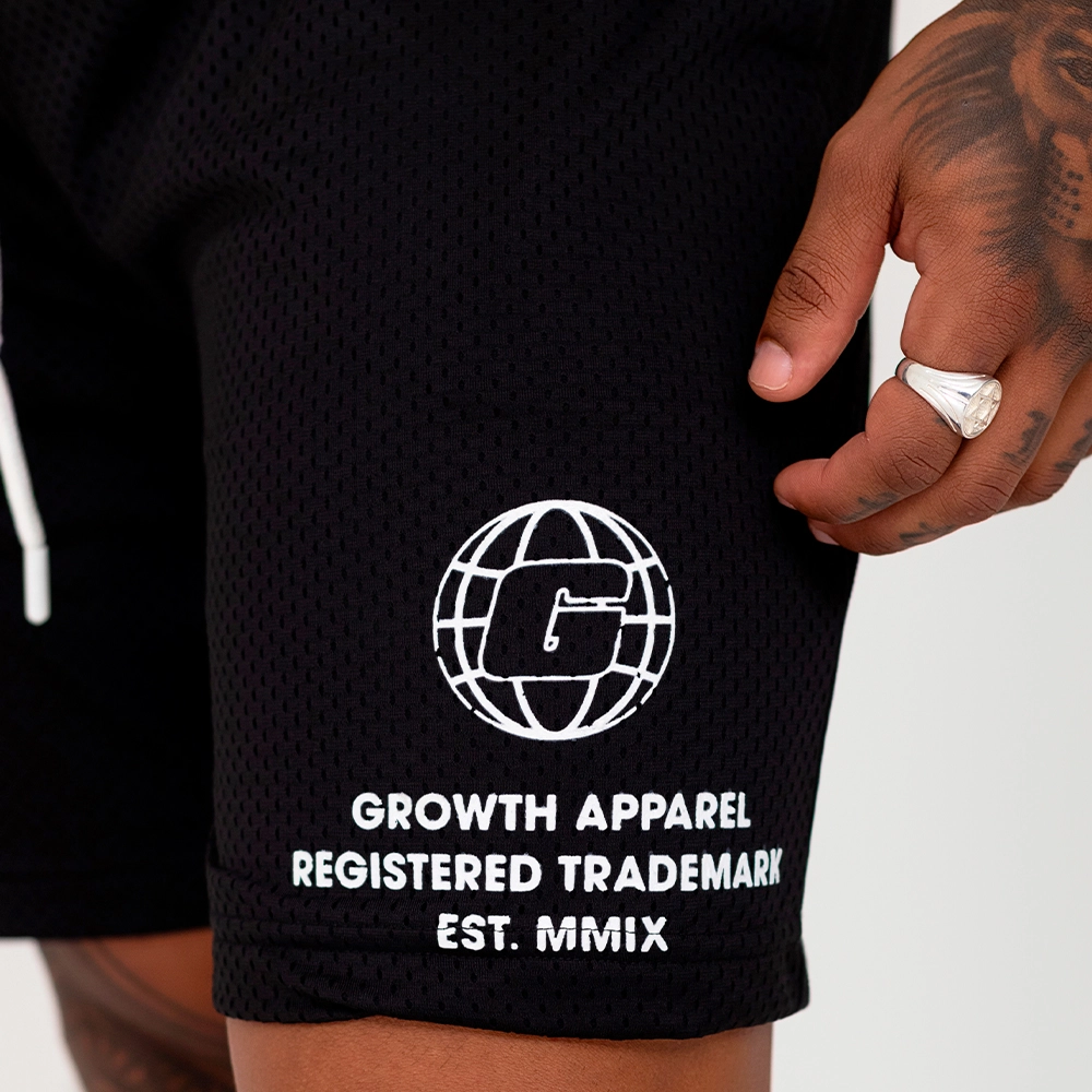 Bermuda Growth Confort Estampa Lateral Preto