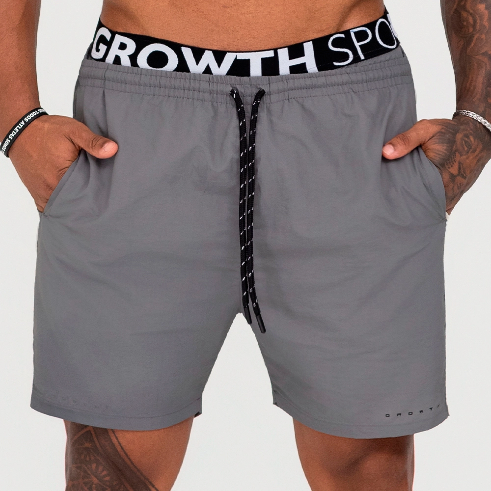 Bermuda Growth Cós Elástico Personalizado Cinza Grafite