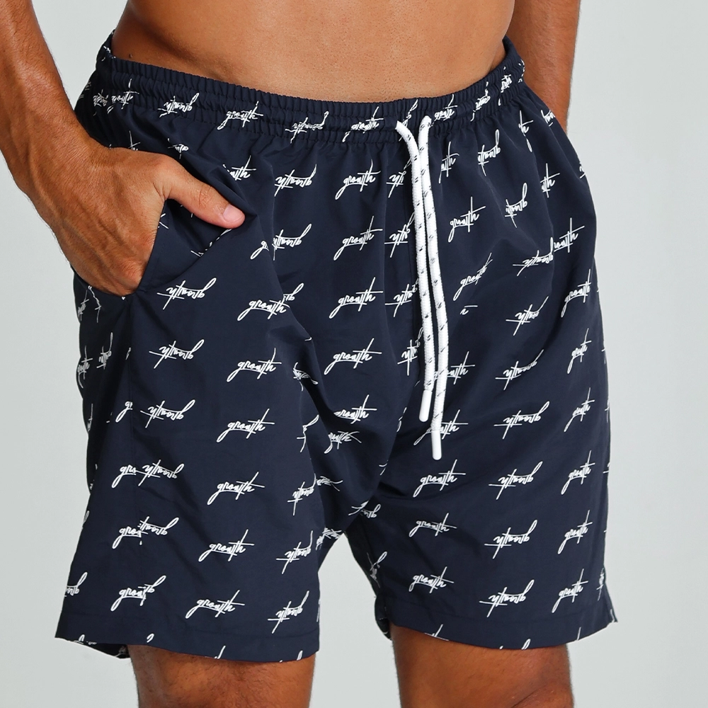Short banho Growth Estampado Marinho com Off White
