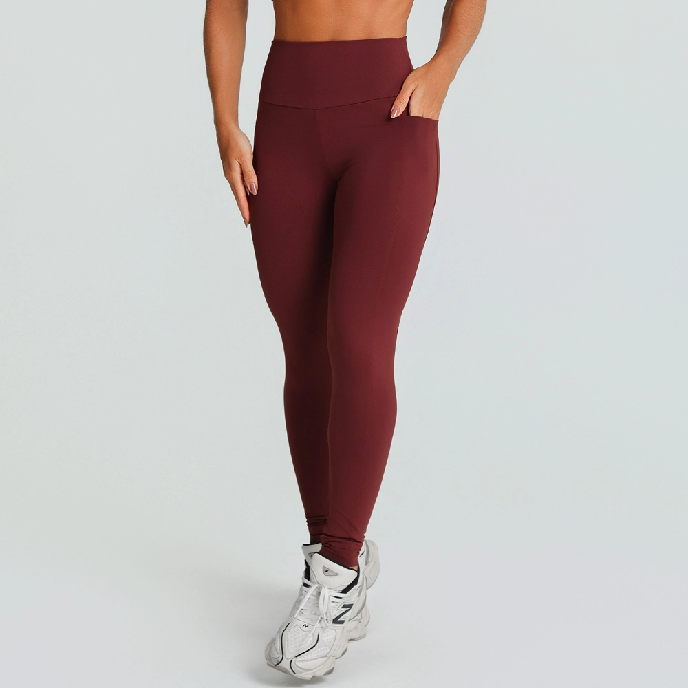 Legging Growth Bolsos Marrom Couro