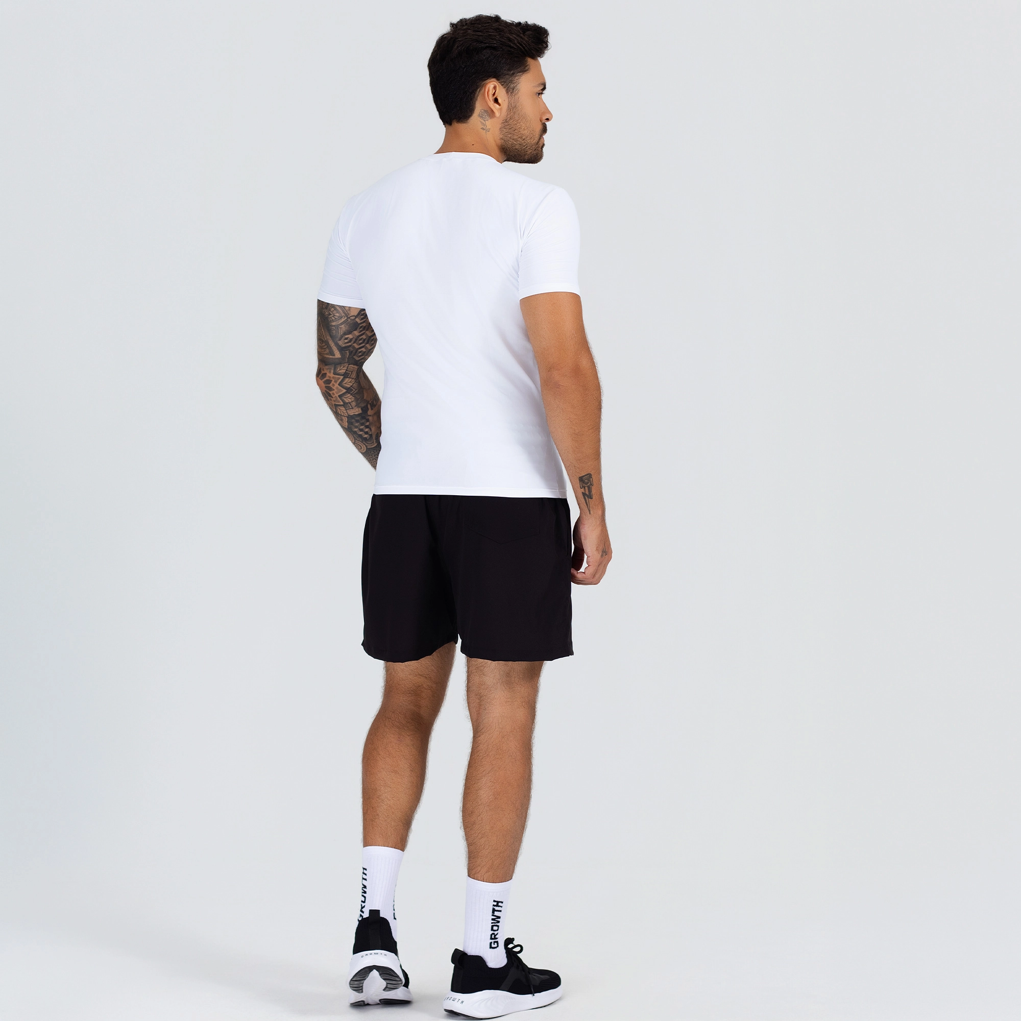 Camiseta Térmica Growth Essencial Manga Curta Branco