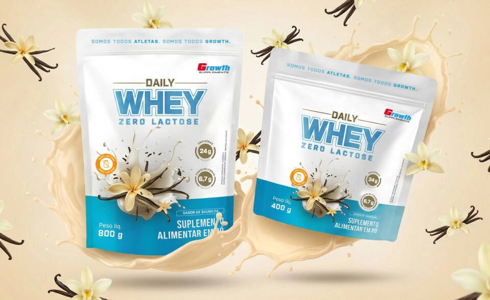 GROWTH SUPPLEMENTS - Daily Whey Baunilha tamanhos