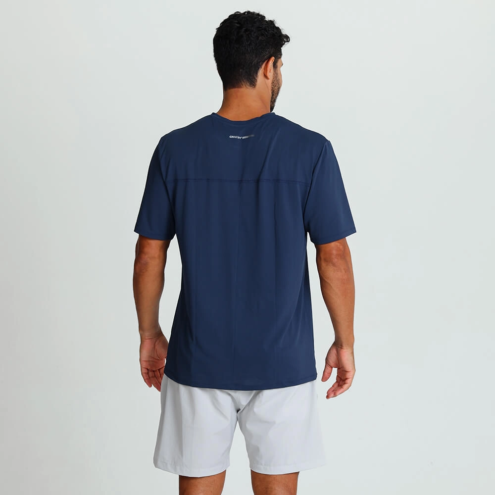 Camiseta Recortes Growth Corrida Azul