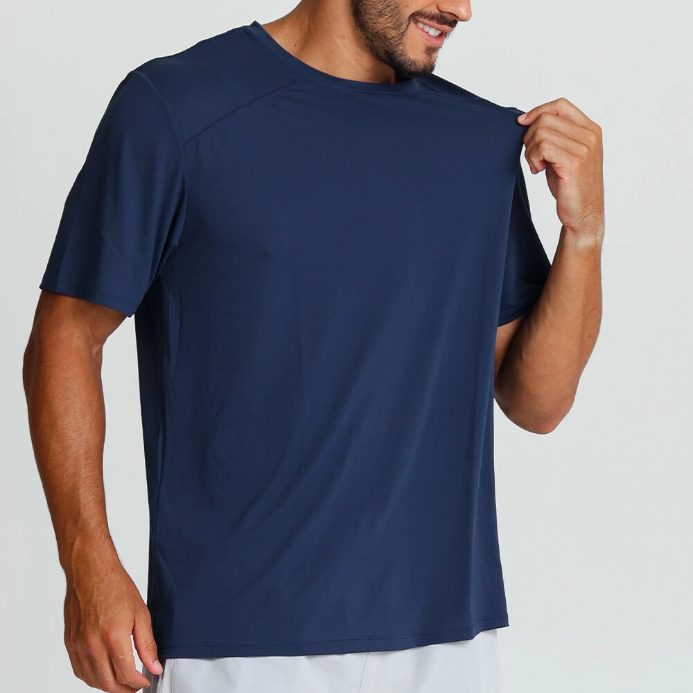 Camiseta Recortes Growth Corrida Azul