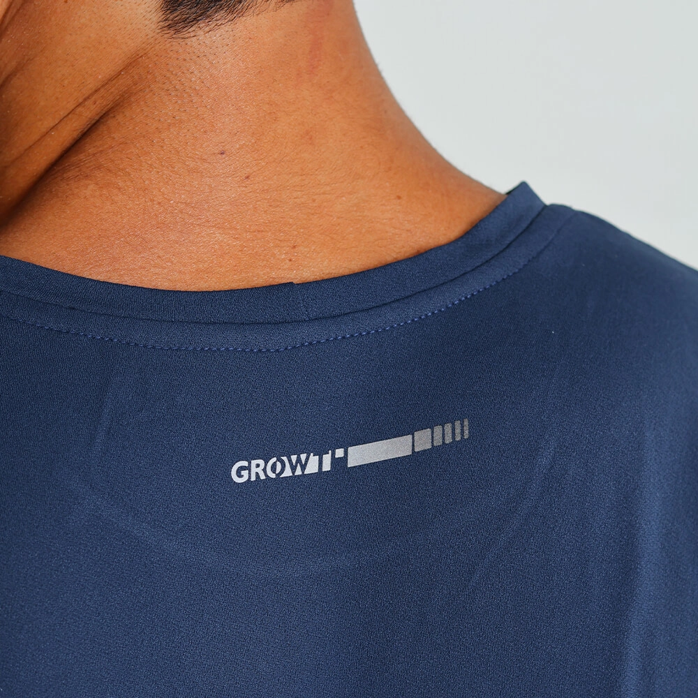 Camiseta Recortes Growth Corrida Azul