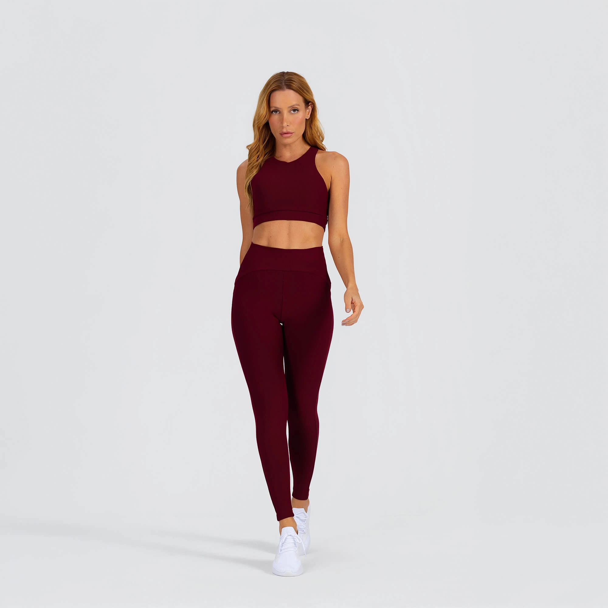 Legging malha canelado 2 tons