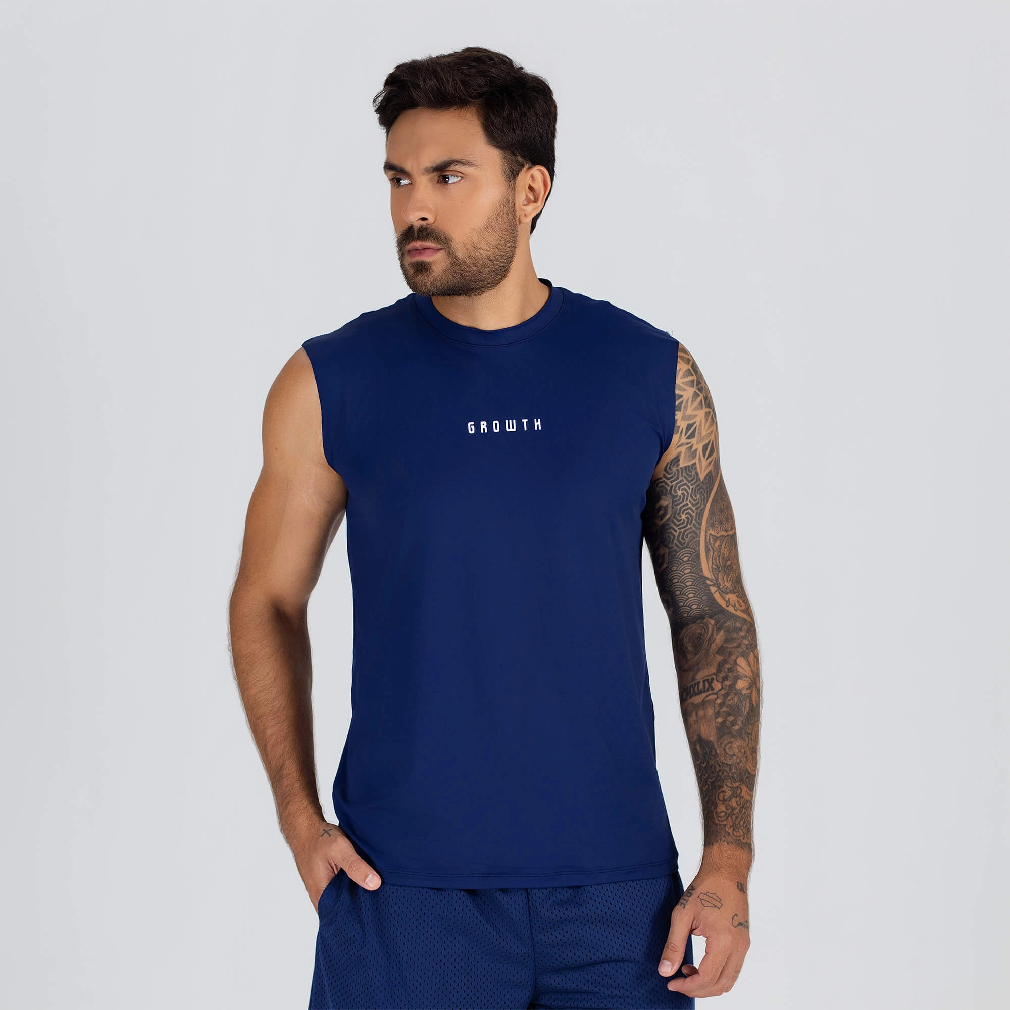 Regata Machão Growth Performance Azul Marinho