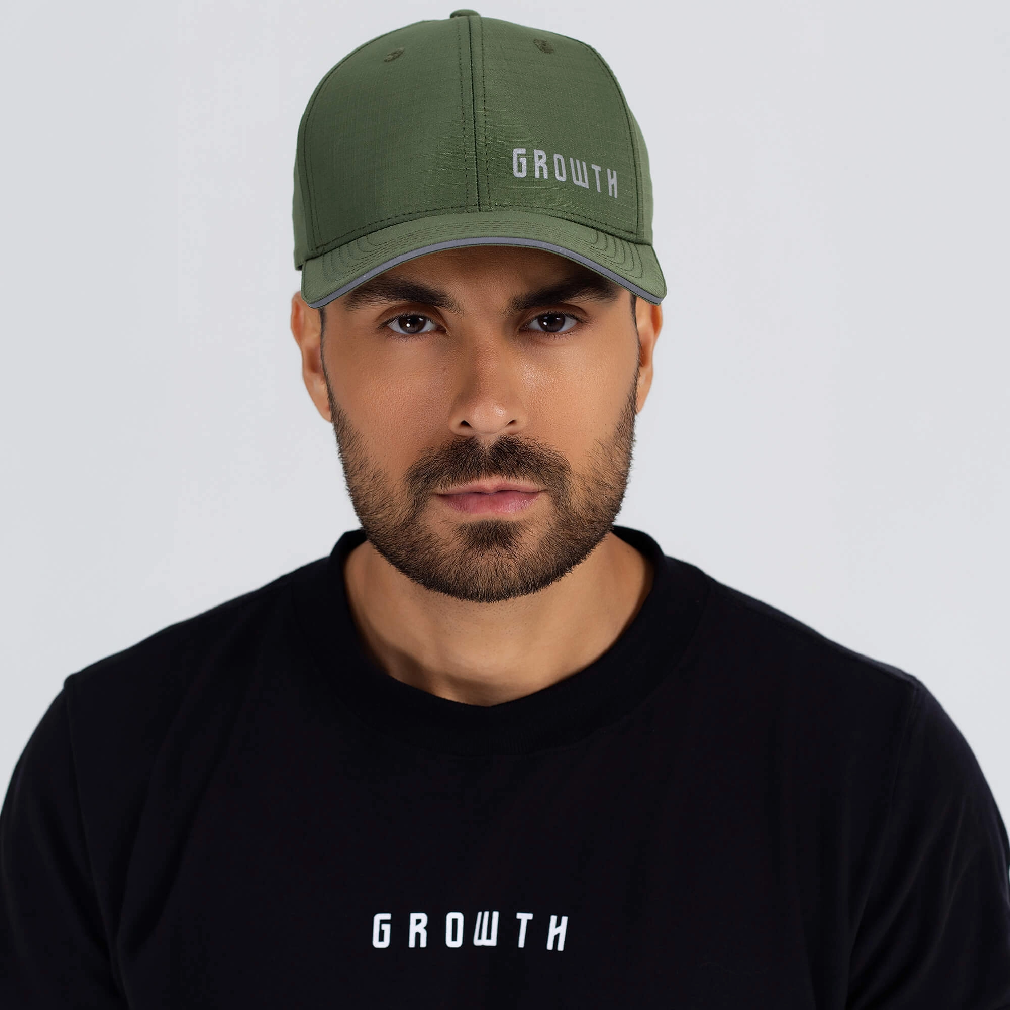 Boné flex aberto Growth verde militar