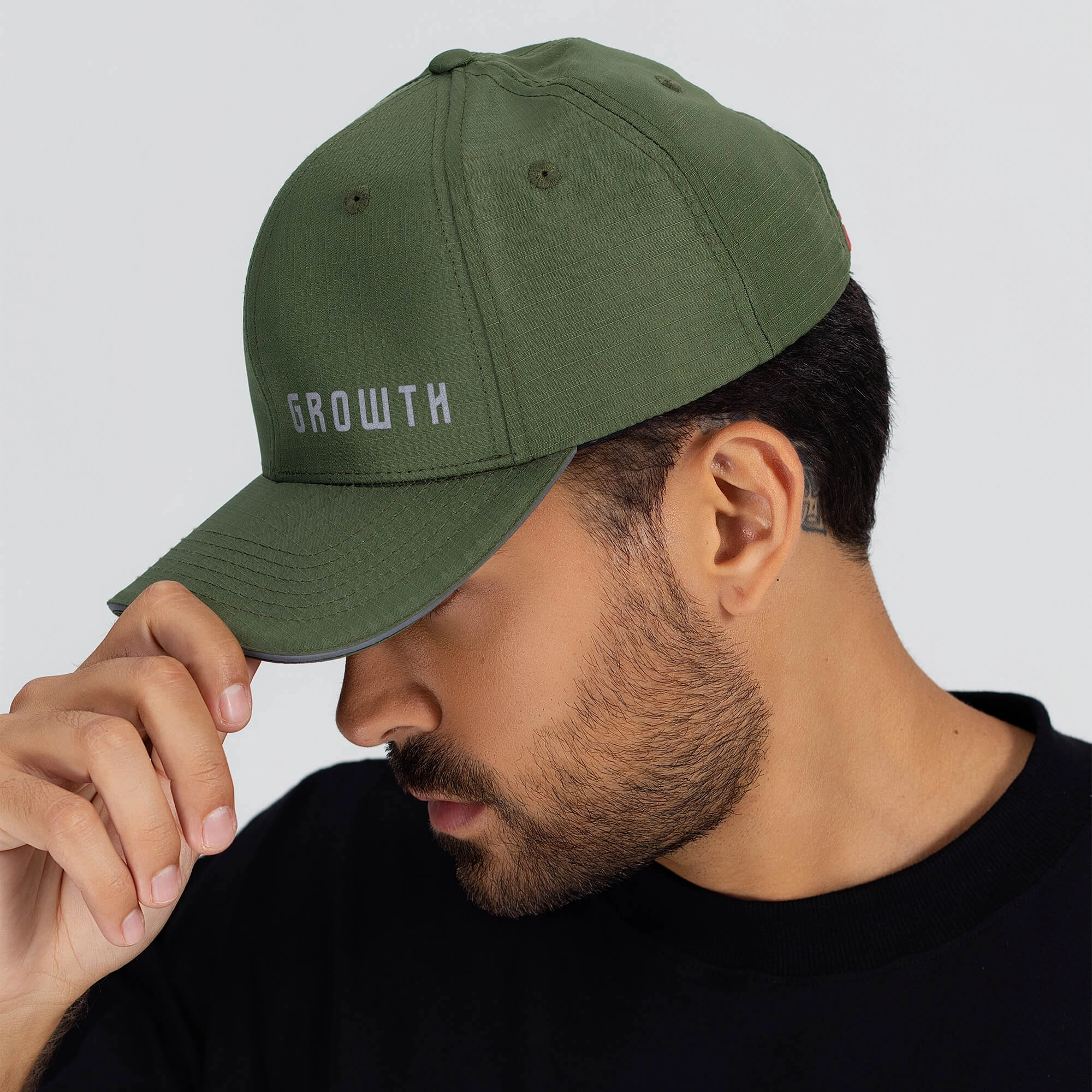 Boné flex aberto Growth verde militar