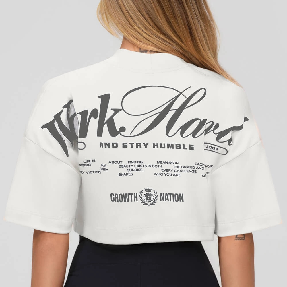 Cropped Growth oversized frase off white