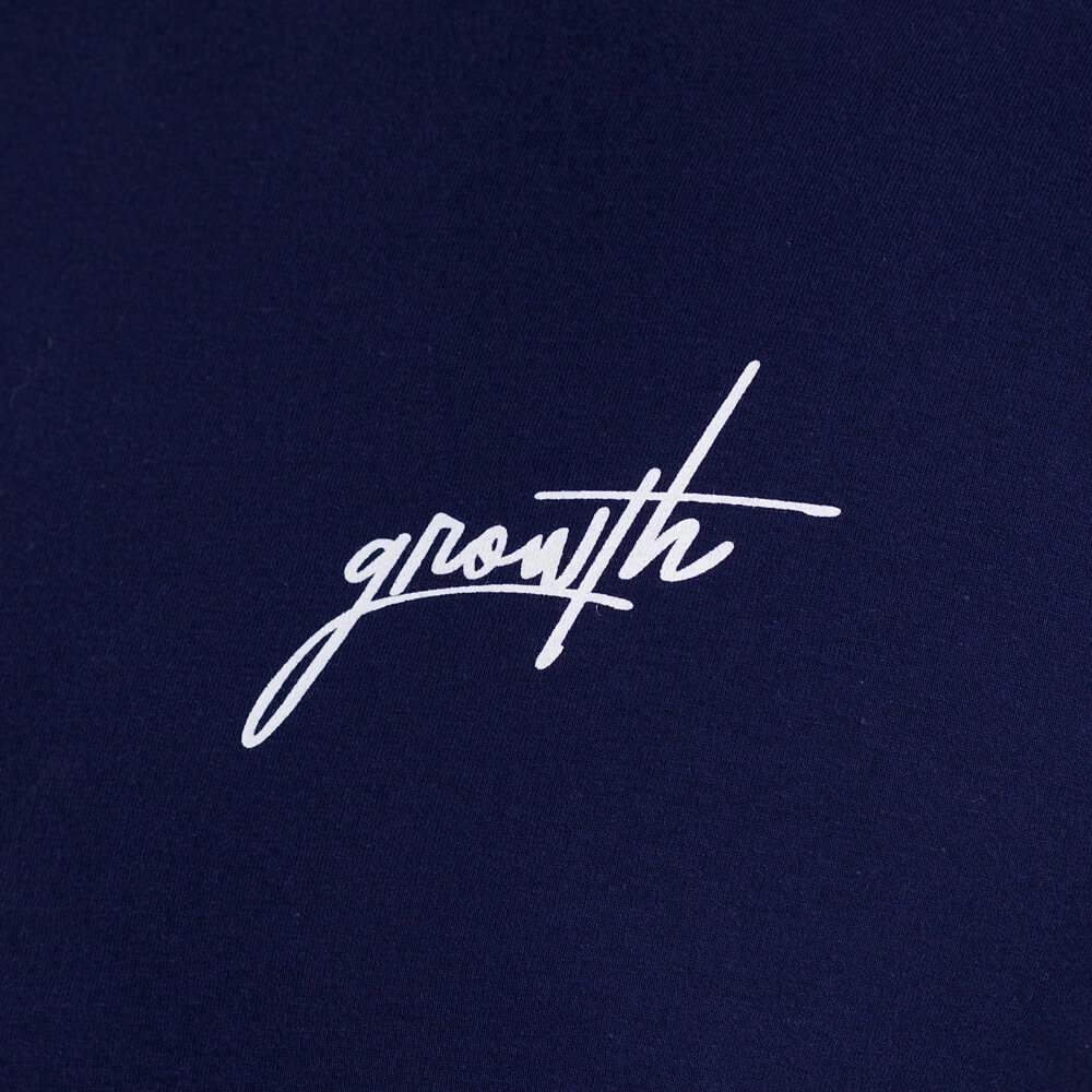 Camiseta Growth manga curta com silk logo azul marinho