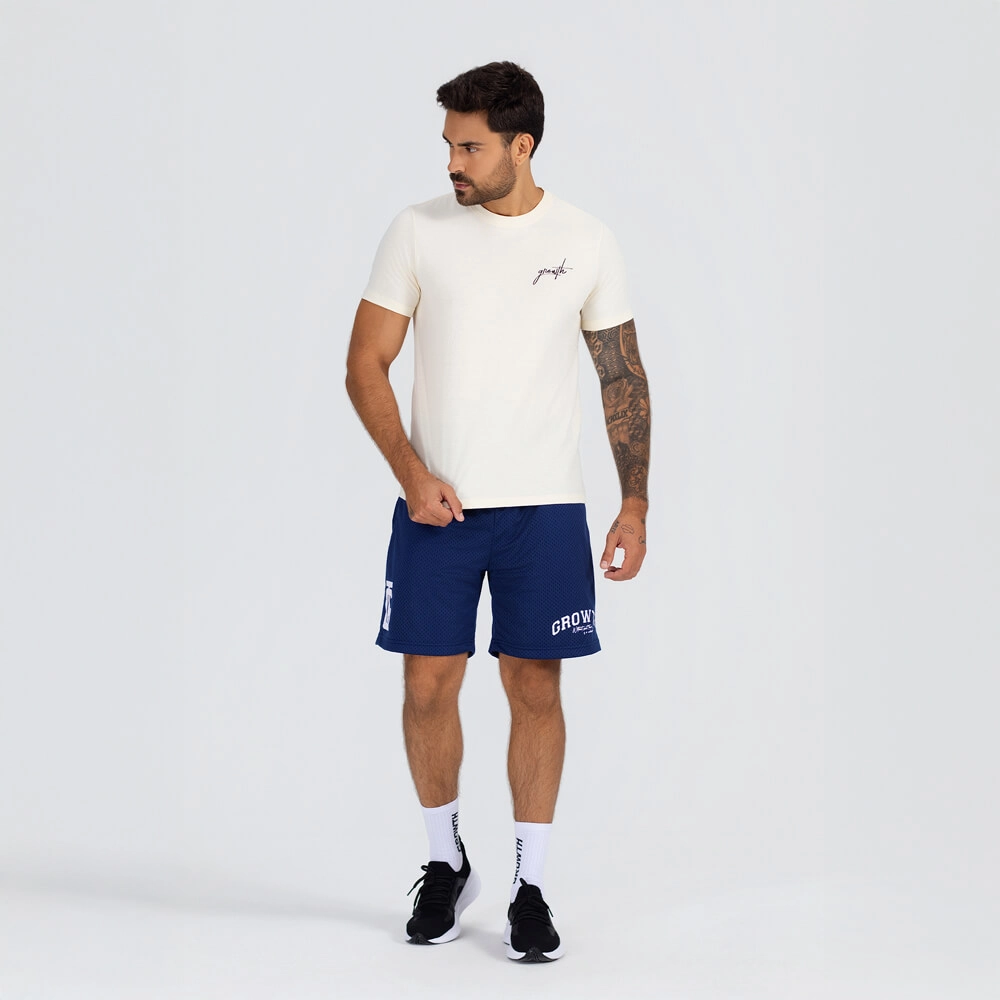 Camiseta Growth manga curta com silk logo off white
