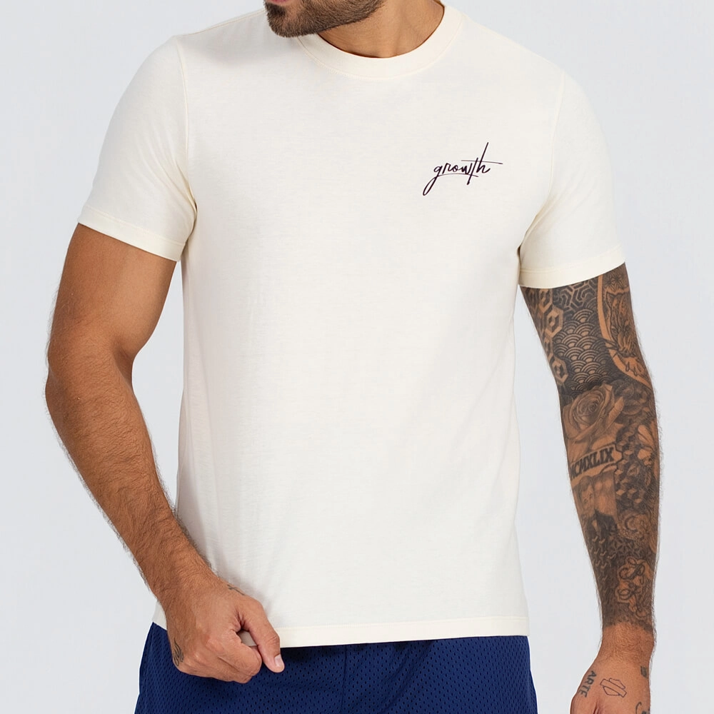Camiseta Growth manga curta com silk logo off white