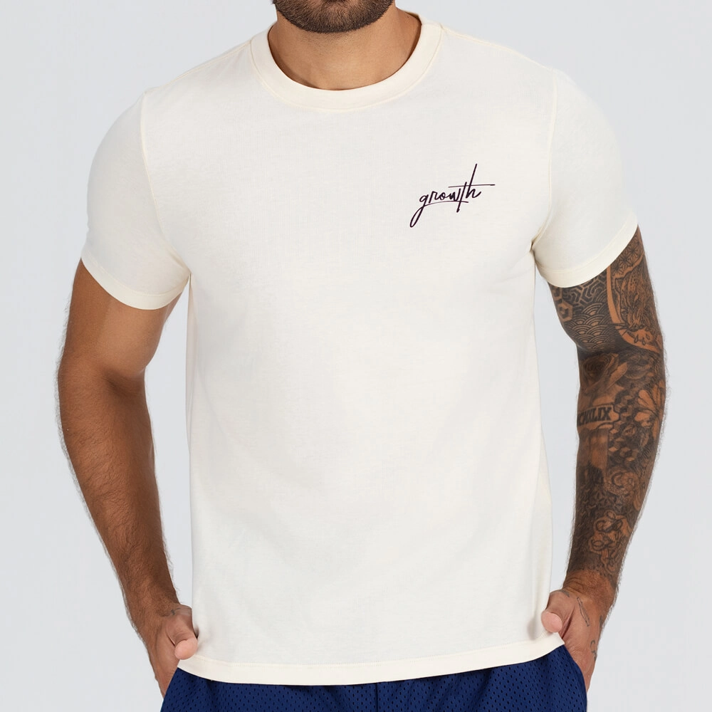 Camiseta Growth manga curta com silk logo off white