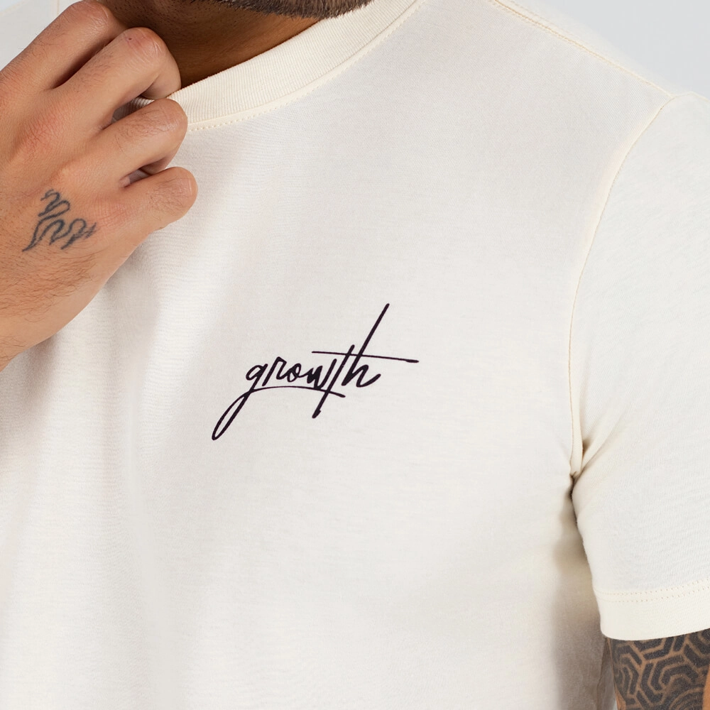 Camiseta Growth manga curta com silk logo off white